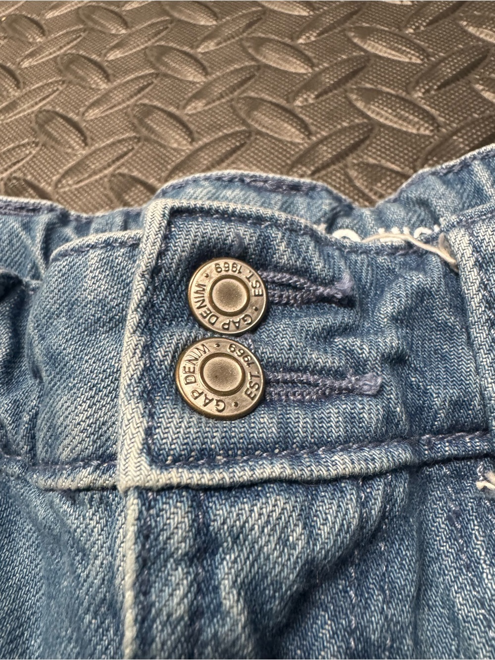 Gap Kids High Rise Wide Leg Jeans Girls Size 10 Two Tone Denim - Picture 6 of 13